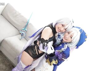 [Reducing Mosaic]DJN-029 A Short Small-breasted Sweet Sadistic Cosplayer Who Will Make Any Masochistic Male Cameraman Fall Into A Daze With This Exquisite Double Slut Harem Featuring Kotone Toa 