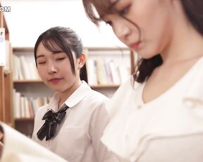 [Reducing Mosaic]DANDYA-019 A Lesbian In A Uniform Makes A Plain Office Lady In The Library Cum Over And Over Again With Her Under-skirt Fingering Until She Becomes A Lesbian