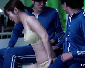 [Reducing Mosaic]JUR-600 Naked Musical Chairs Game Humiliating Creampie Gangbang. Minami Kojima